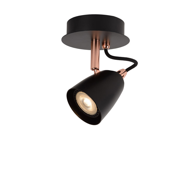 RIDE-LED - Ceiling spotlight - Ø 10 cm - LED Dim. - GU10 - 1x5W 3000K - Copper Lucide