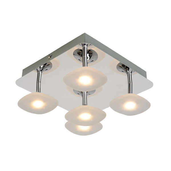 HANA-LED - Ceiling spotlight - LED - 5x5W 3000K - Chrome Lucide