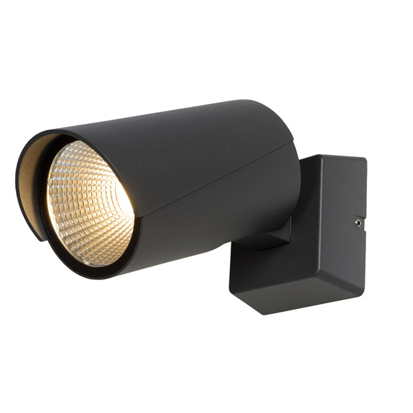 MANAL - Wall spotlight Outdoor - LED - 1x12W 3000K - IP65 - Anthracite Lucide