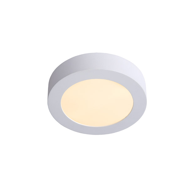 BRICE-LED - Flush ceiling light - Ø 18 cm - LED Dim. - 1x11W 3000K - IP40 - White Lucide