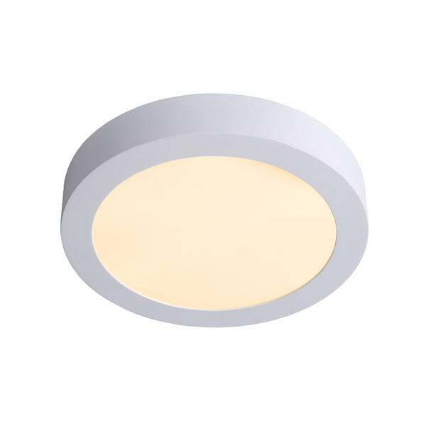 BRICE-LED - Flush ceiling light - Ø 24 cm - LED Dim. - 1x15W 3000K - IP40 - White Lucide