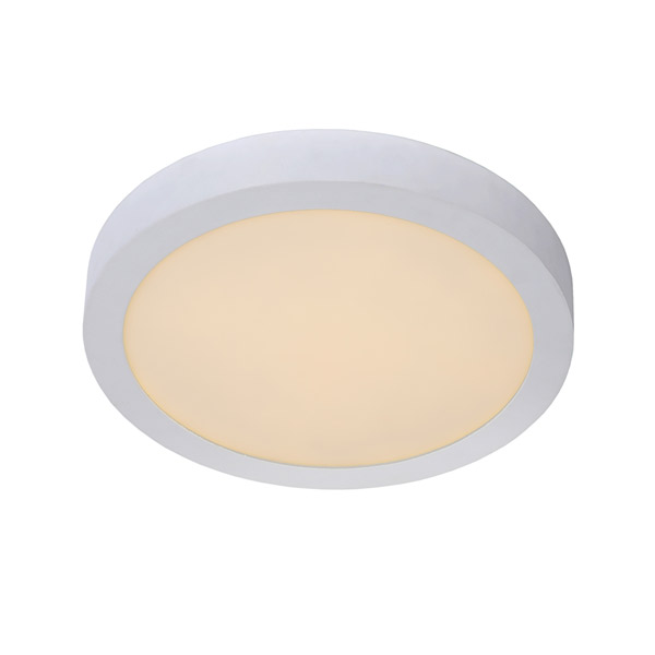 BRICE-LED - Flush ceiling light Bathroom - Ø 30 cm - LED Dim. - 1x30W 3000K - IP44 - White Lucide