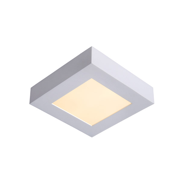BRICE-LED - Flush ceiling light Bathroom - LED Dim. - 1x15W 3000K - IP44 - White Lucide