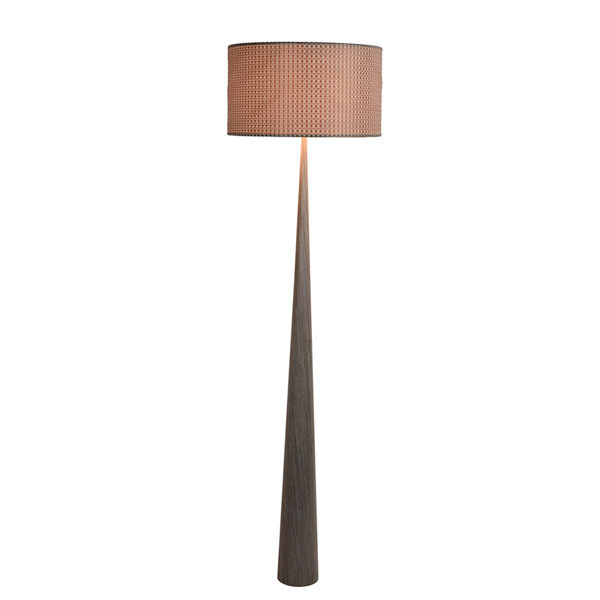 CONOS - Floor lamp - Ø 48 cm - E27 - Grey Lucide