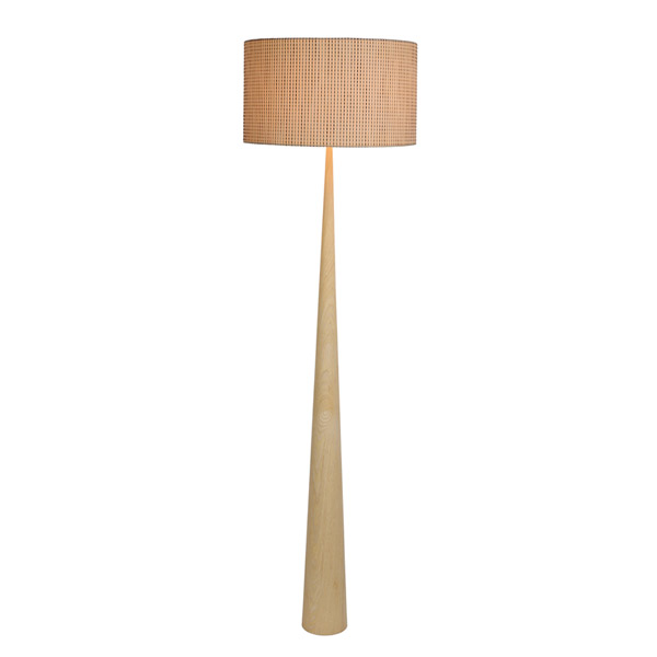 CONOS - Floor lamp - Ø 48 cm - E27 - Light wood Lucide