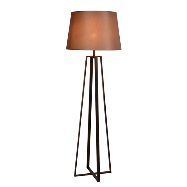 COFFEE - Floor lamp - Ø 55 cm - E27 - Rust Brown Lucide