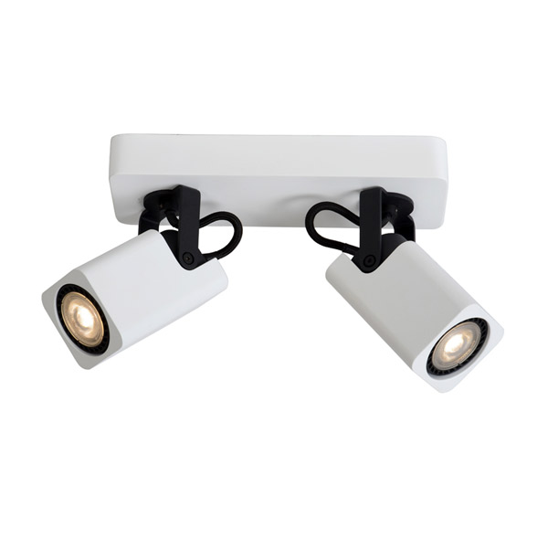 ROAX - Ceiling spotlight - LED Dim. - GU10 - 2x5W 3000K - White Lucide