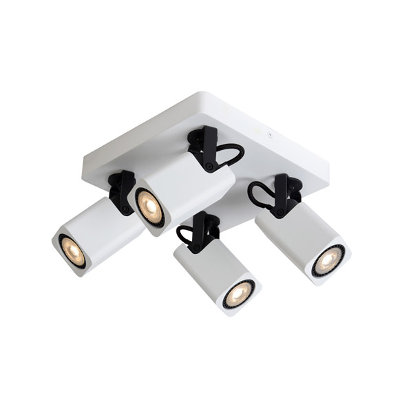 ROAX - Ceiling spotlight - LED Dim. - GU10 - 4x5W 3000K - White Lucide