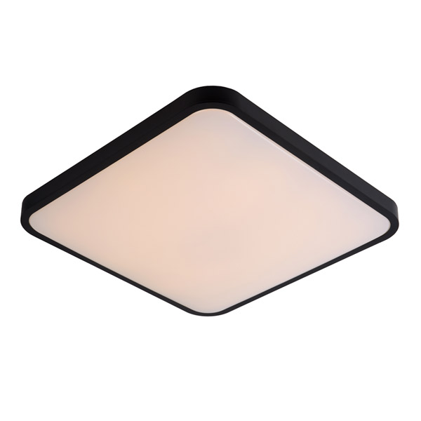 POLARIS - Flush ceiling light - LED Dim to warm - 1x40W 2700K/4000K - Black Lucide