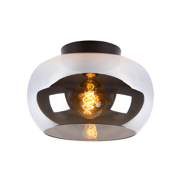 JUDI - Flush ceiling light - Ø 30,5 cm - E27 - Smoke Grey Lucide