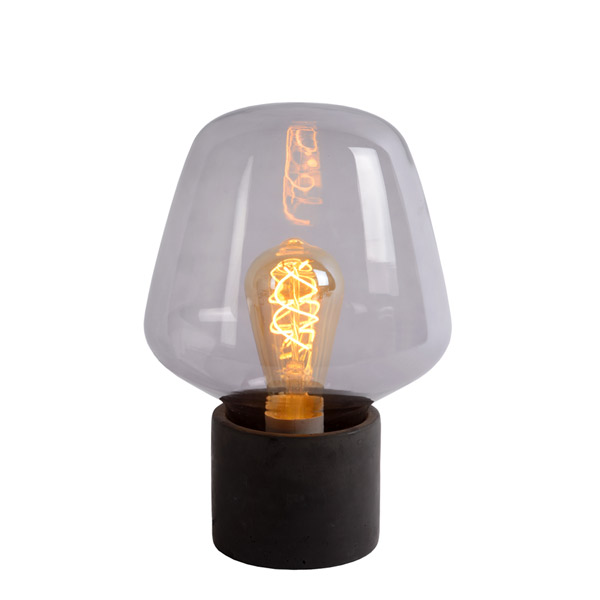 BECKY - Table lamp - Ø 20 cm - E27 - Smoke Grey Lucide