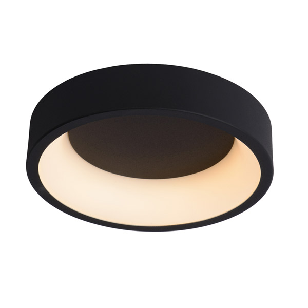 TALOWE LED - Flush ceiling light - Ø 30 cm - LED Dim. - 1x20W 3000K - Black Lucide