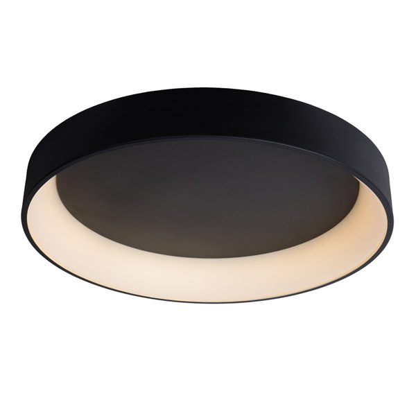 TALOWE LED - Flush ceiling light - Ø 80 cm - LED Dim. - 1x80W 3000K - Black Lucide