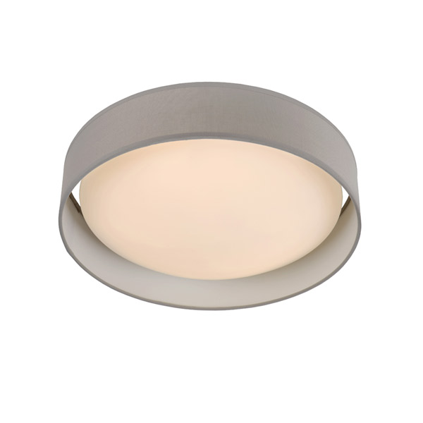CHAM - Flush ceiling light - Ø 37 cm - LED - 1x18W 2700K - Grey Lucide
