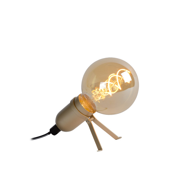 PUKKI - Table lamp - LED - E27 - 1x5W 2200K - Matt Gold / Brass Lucide