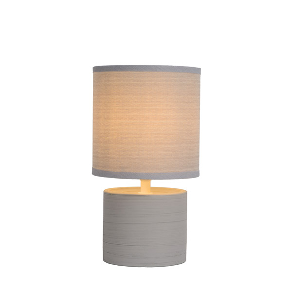 GREASBY - Table lamp - Ø 14 cm - E14 - Grey Lucide