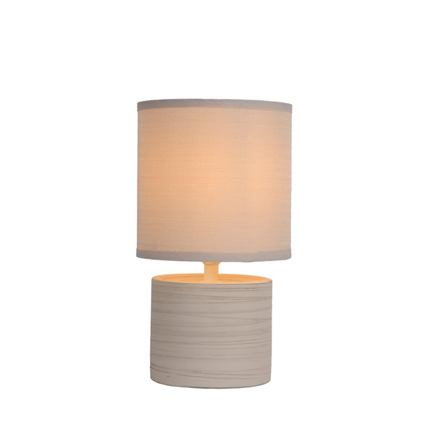GREASBY - Table lamp - Ø 14 cm - E14 - Cream Lucide