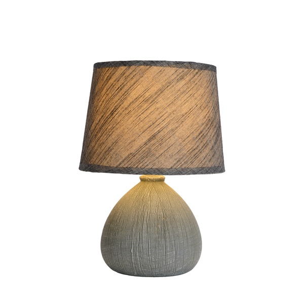 RAMZI - Table lamp - Ø 18 cm - E14 - Grey Lucide