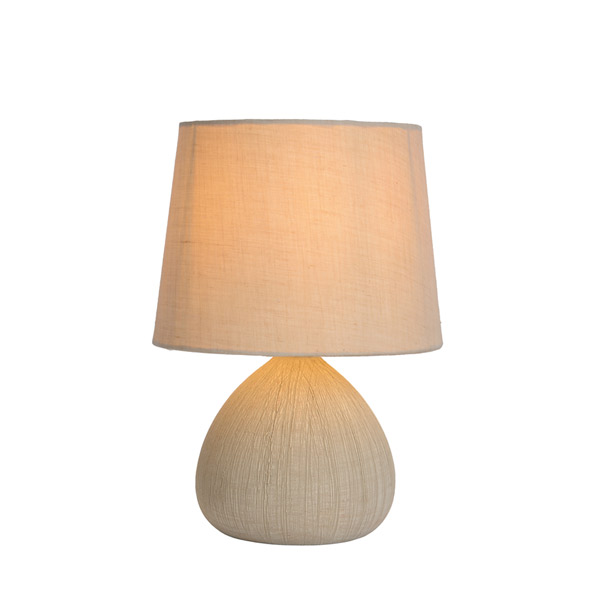 RAMZI - Table lamp - Ø 18 cm - E14 - Cream Lucide