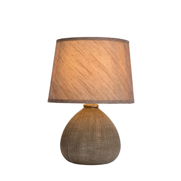 RAMZI - Table lamp - Ø 18 cm - E14 - Brown Lucide