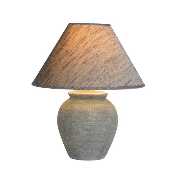 RAMZI - Table lamp - Ø 34 cm - E27 - Grey Lucide