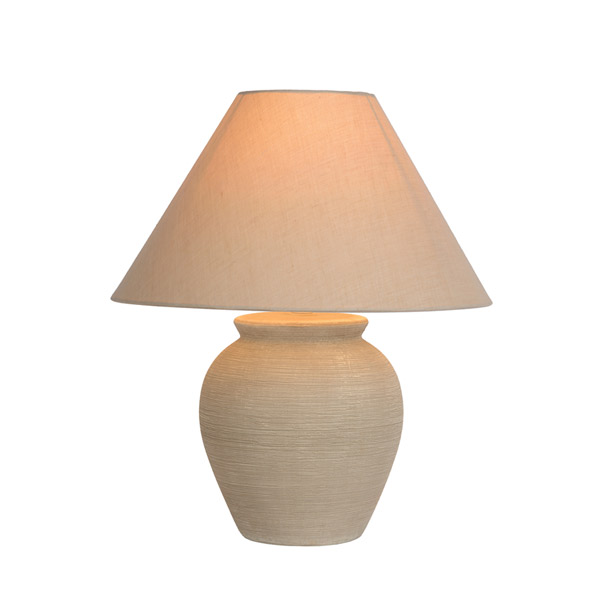RAMZI - Table lamp - Ø 34 cm - E27 - Cream Lucide
