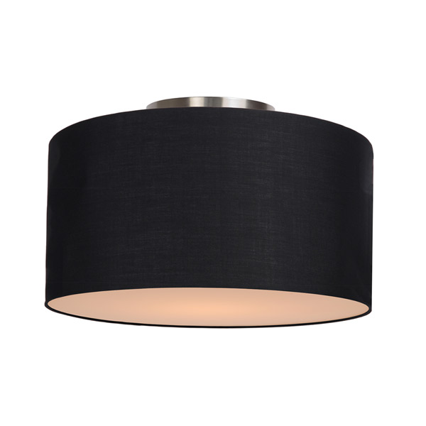 CORAL - Flush ceiling light - Ø 35 cm - E27 - Black Lucide