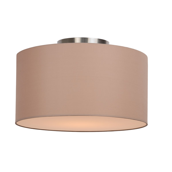 CORAL - Flush ceiling light - Ø 35 cm - E27 - Taupe Lucide