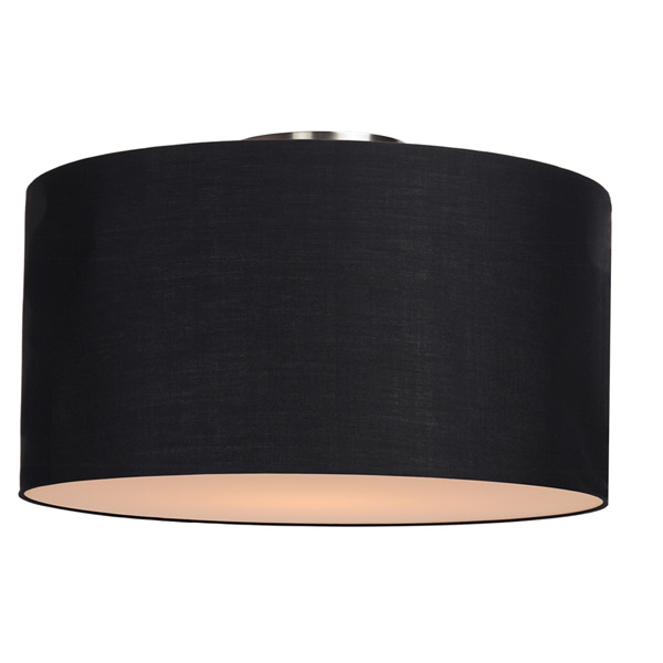 CORAL - Flush ceiling light - Ø 45 cm - E27 - Black Lucide