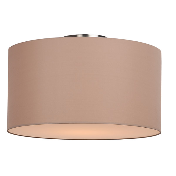 CORAL - Flush ceiling light - Ø 45 cm - E27 - Taupe Lucide