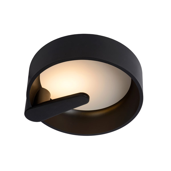 MIAMI - Flush ceiling light - Ø 30 cm - LED Dim. - 1x12W 3000K - Black Lucide