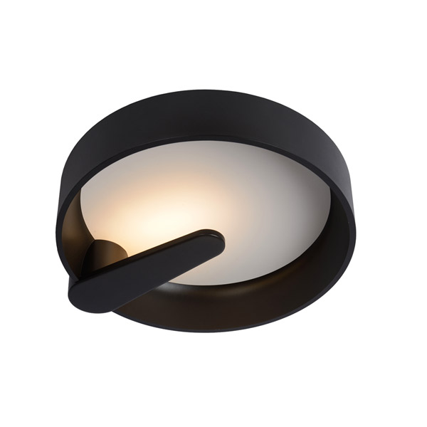 MIAMI - Flush ceiling light - Ø 40 cm - LED Dim. - 1x15W 3000K - Black Lucide