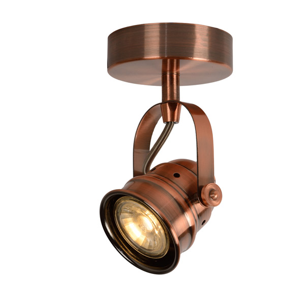 CIGAL - Ceiling spotlight - Ø 9 cm - LED - GU10 - 1x5W 2700K - Copper Lucide