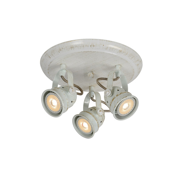 CIGAL - Ceiling spotlight - Ø 27 cm - LED - GU10 - 3x5W 2700K - Antique White Lucide