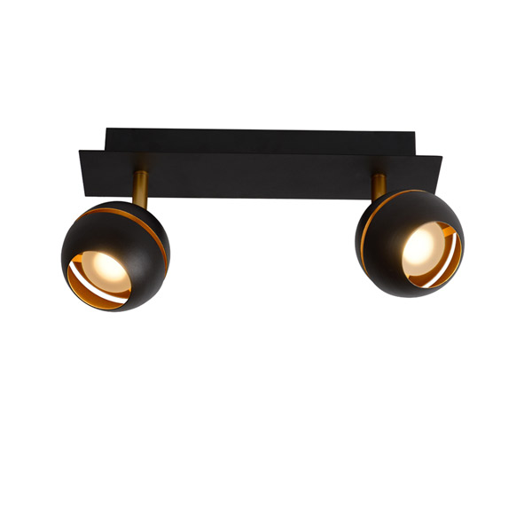BINARI - Ceiling spotlight - LED - 2x5W 2700K - Black Lucide
