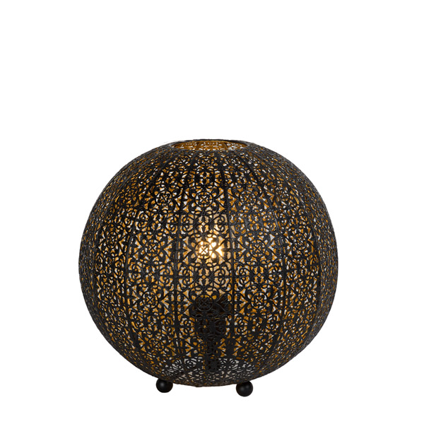 TAHAR - Table lamp - Ø 33 cm - E27 - Black Lucide