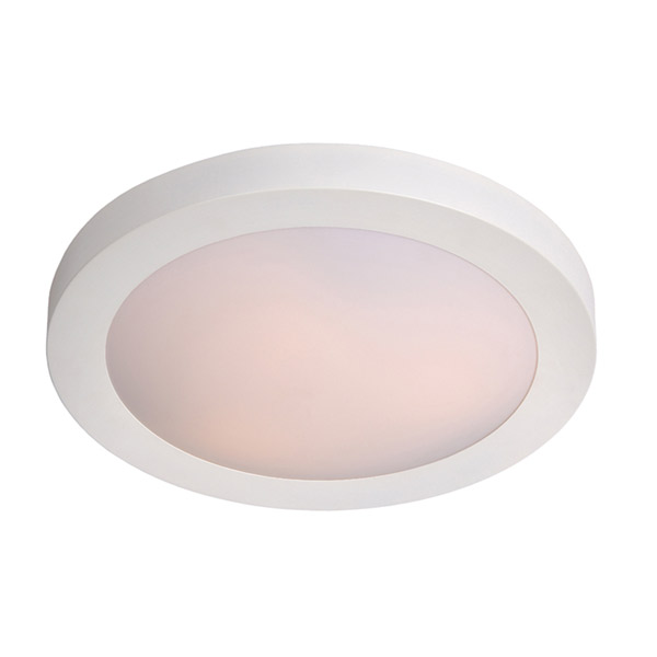 FRESH - Flush ceiling light Bathroom - Ø 27 cm - E27 - IP44 - White Lucide