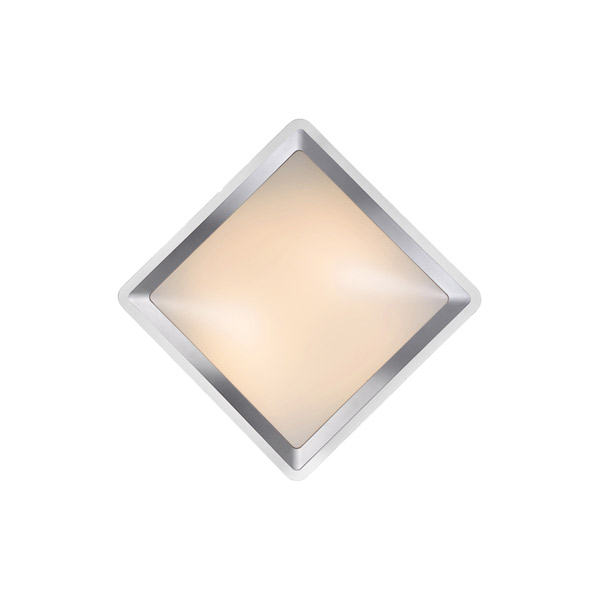 GENTLY-LED - Flush ceiling light Bathroom - LED Dim. - 1x12W 3000K - IP21 - 3 StepDim - Satin Chrome Lucide