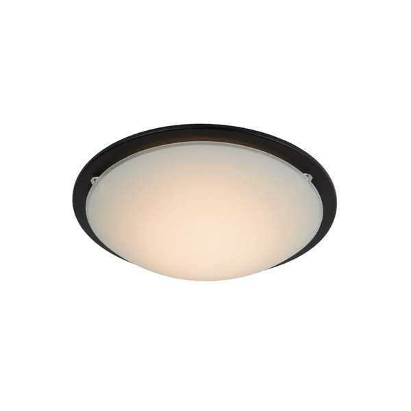 RUNE - Flush ceiling light - Ø 27 cm - LED - 1x8W 3000K - Black Lucide