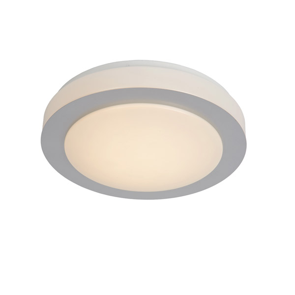 DIMY - Flush ceiling light Bathroom - Ø 28,6 cm - LED Dim. - 1x12W 3000K - IP21 - Satin Chrome Lucide
