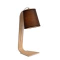 06502/81/30 Lucide NORDIC Table Lamp E14 15.5/19/48cm Wood/Shade Bla  