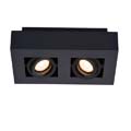09119/11/30 Lucide XIRAX Ceiling Light 2xGU10/5W LED DTW Black  