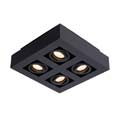 09119/21/30 Lucide XIRAX Ceiling Light 4xGU10/5W LED DTW Black  