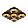 26186/25/30 Lucide AMINE Ceiling Light LED 5x5W 34/34cm Rust Brown  