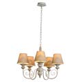 34339/05/41 Lucide ROBIN Chandelier 5xE14 O57cm Shade Linen/Taupe 