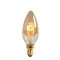 49043/03/62 Lucide Lamp LED C35 E14 3W 115M 2200K Dimmable Amber  