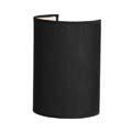 61250/14/30 Lucide CORAL Wall Light E14 Shade Round H20cm Black  