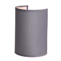 61250/14/36 Lucide CORAL Wall Light E14 Shade Round H20cm Grey  