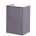 61254/14/36 Lucide CORAL Wall Light E14 Shade Rectan. H20cm Grey  
