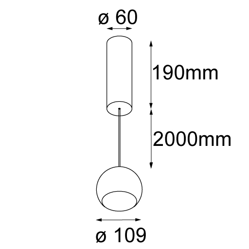  Marbul suspension LED warm dim Tre dim GI Modular  